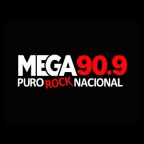 Logo Mega 90.9 Azul